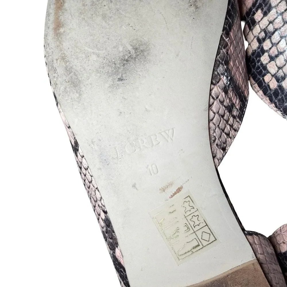 J. Crew Audrey Snake Skin D'Orsay Flats Size 10
